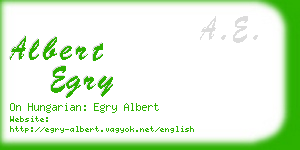 albert egry business card